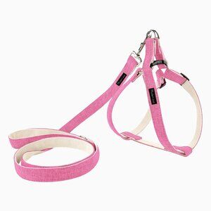 Pink Dog Harness + Leash Kit | Dog Harness | Dog Leash | Hemp | The Modern Pup